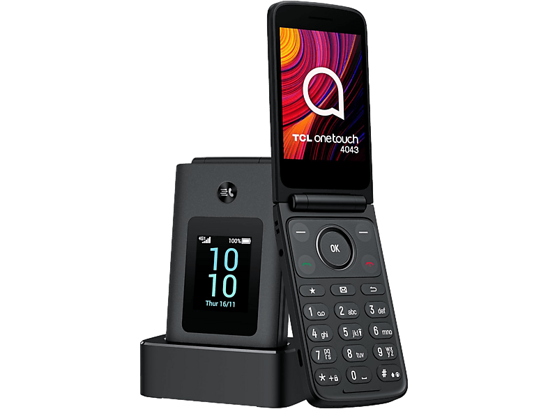 TCL OneTouch 4043 Dark Night Grey 4G 128 MB 1380 mAh Dual SIM Bluetooth Botón SOS Mocor OS