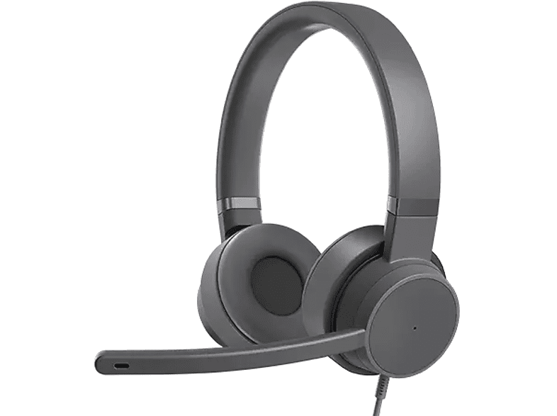 Lenovo ANC con cable Lenovo GO Micrófono incorporado Alámbrico Gris