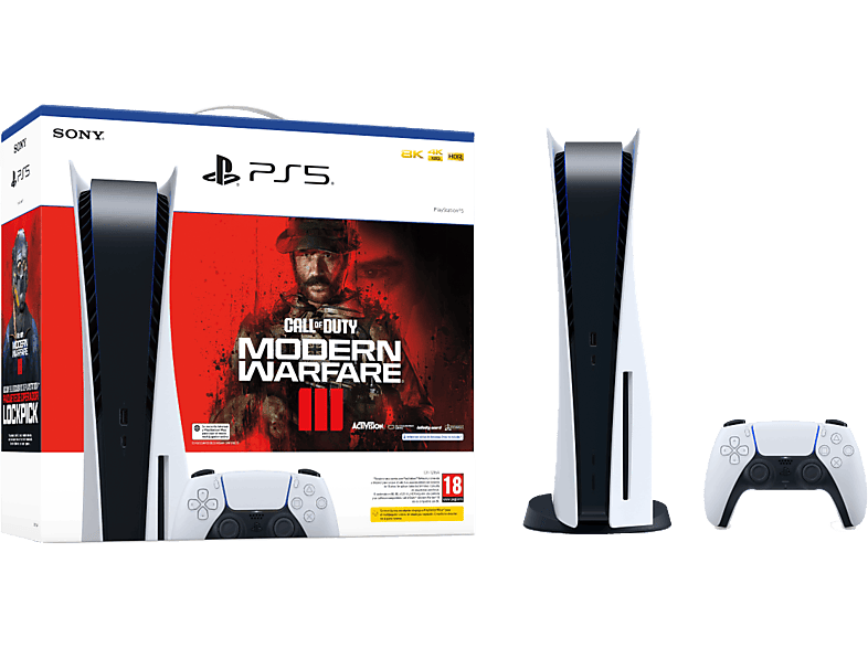 Sony PlayStation 5 Standard 825 GB 4K 1 mando Chasis C + Call Of Duty: Modern Warfare 3  (código de descarga)