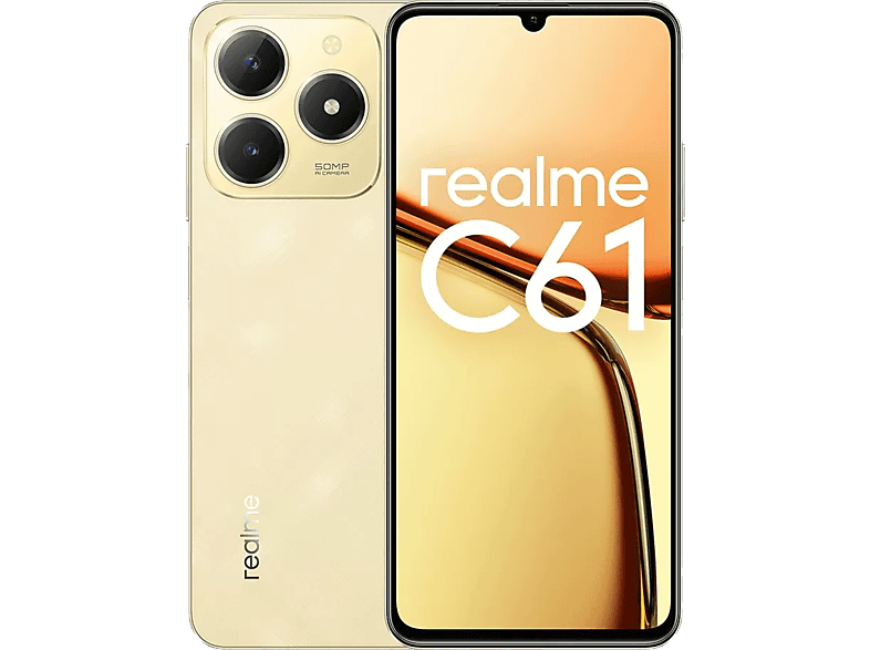realme C61 Sparkle Gold 256 GB 6 GB RAM 6.74  LCD HD+ 90 Hz UNISOC T612 5000 mAh Android