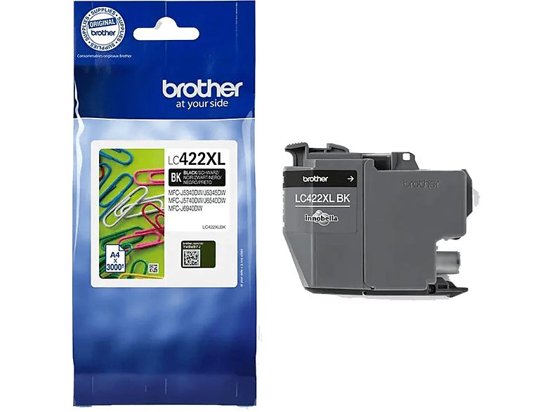 Brother LC422XL 57.5 ml 3.000 pág Negro