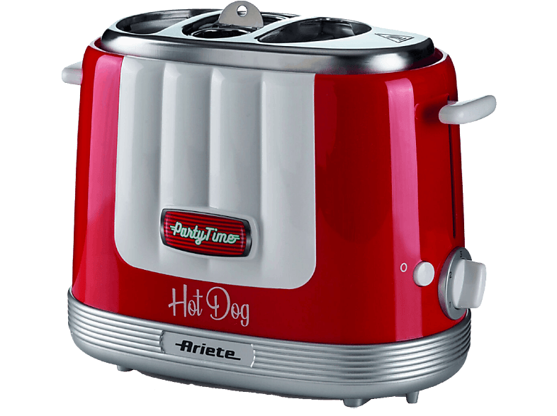 Ariete Hot Dog Maker Party Time 650 W Para 2 sándwiches y 2 perritos calientes Rojo