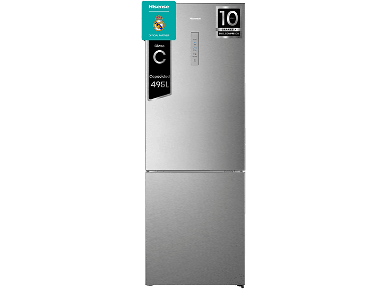 Hisense RB645N4BIC Total No Frost 200 cm Ancho 70 cm 495 l Metal Tech Cooling Motor Inverter Inox