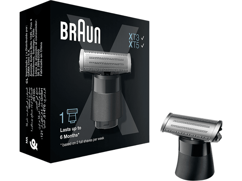 Braun XT10 Para afeitadora Braun Series X Cuchillas 4D Negro