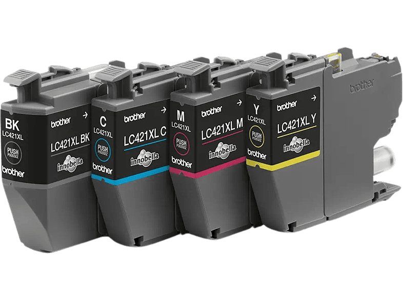 Brother LC421XLVAL Pack de 4 500 páginas cada color (BK/C/M/Y)ISO/IEC 24711 Modo ahorro
