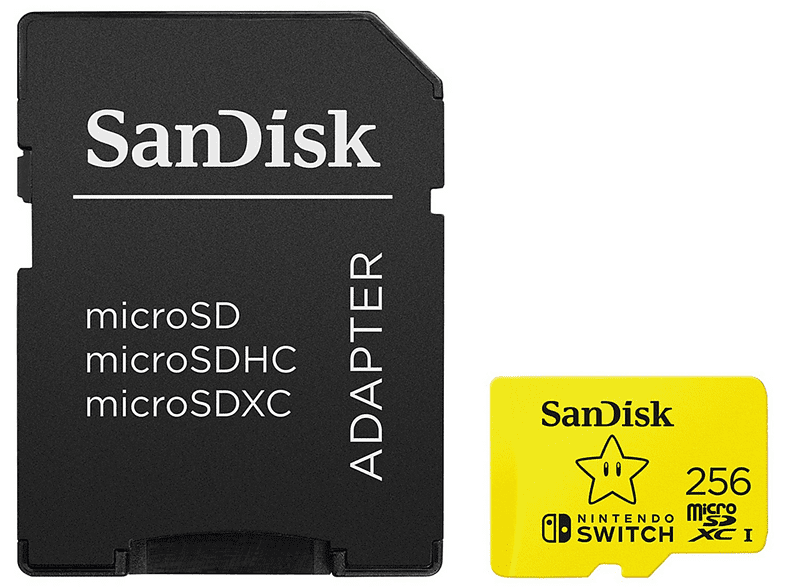 SanDisk Licencia Nintendo® 256 GB Para Nintendo Switch 100 MB/s UHS-I U3 Amarillo
