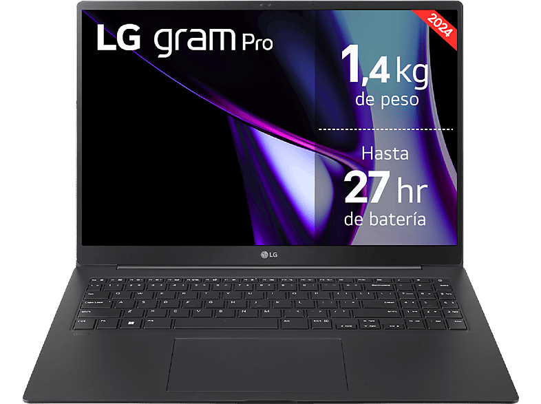 LG 17Z90SP-E.AD88B 17 WQXGA Intel® Core™ Evo™ Ultra 7-155H 32 GB RAM 1 TB SSD GeForce RTX™ 3050 W11H Negro Obsidiana
