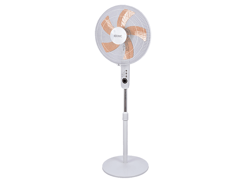 Koenic KSF 405026 ES RC Stand fan 60 W Mando a distancia 3 velocidades 3 modos Oscilación Temporizador hasta 7,5 h Blanco