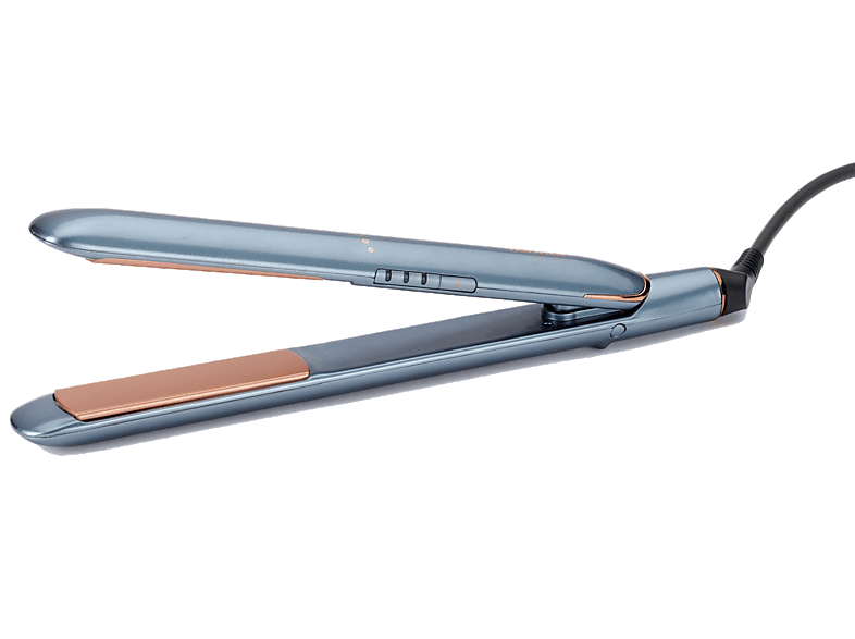 BaByliss Denim Luxe ST251PE Cerámica 3 temperaturas (180°C-235°C) Calentamiento rápido Multivoltaje Apagado automático Azul