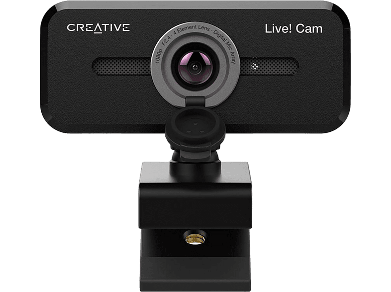 Creative Live! Cam Sync 1080p V2 FHD Gran Angular AutoMute Cancelación de Ruido Micrófono Negro