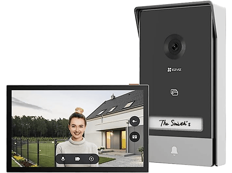 Ezviz HP7 Vídeo 2K 2 hilos Ángulo de visión 162° WiFi Pantalla táctil Gris
