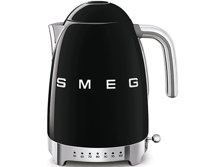 Smeg KLF04BLEU 1.7 l Retro 2400 W Con cable Acero inoxidable Rotación 360º Negro