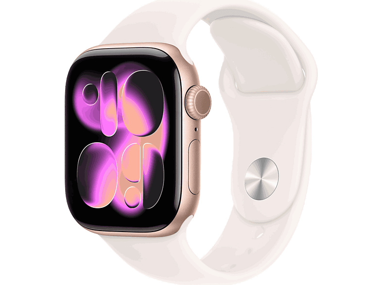 Apple Watch Series 11 (2025) GPS+CEL 42 mm Caja de aluminio Oro rosa Correa deportiva Rosa rubor M/L Calidad del sueño 24h Autonomía