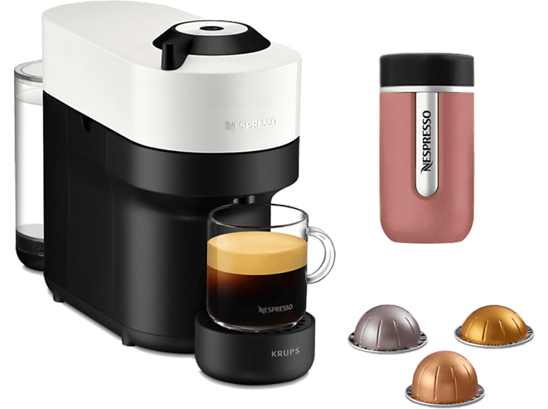 Krups Vertuo Pop Incluye Travel Mug 0.56l 1500W 4 tipos de Café Blanco