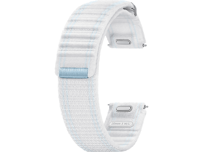 Samsung Fabric Band Para Samsung Galaxy Watch7 Tela y Velcro Fácil ajuste Talla M/L Blanco y Azul