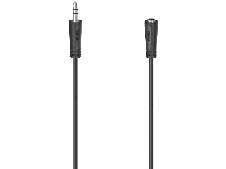 Hama 00205121 5 m Puerto Jack 3.5 mm Enchufe Jack 3.5 mm Extensión Negro