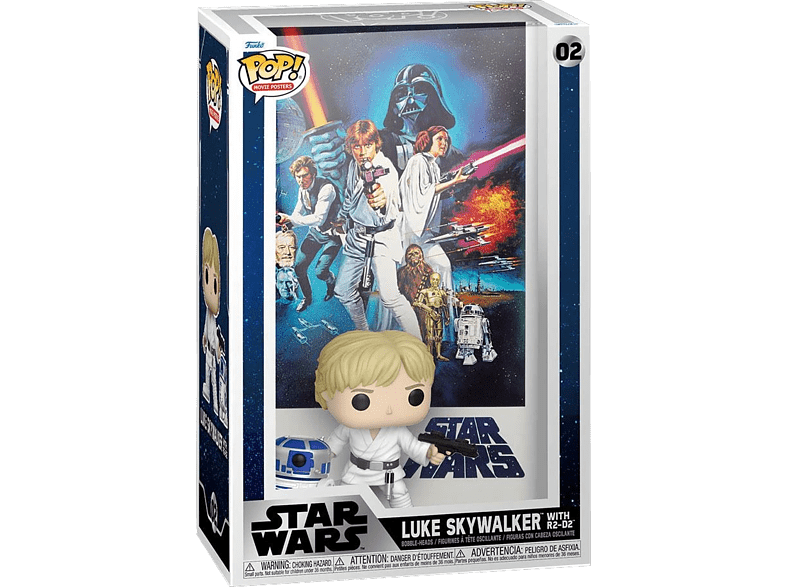 Funko Pop! Luke Skywalker con R2D2 y Póster 'Star Wars' (1978)