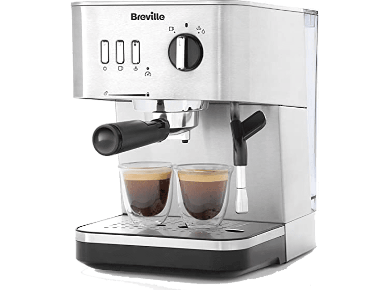 Breville Bijou Barista VCF149X 15 bar 1050 W Función 2 tazas Plateada