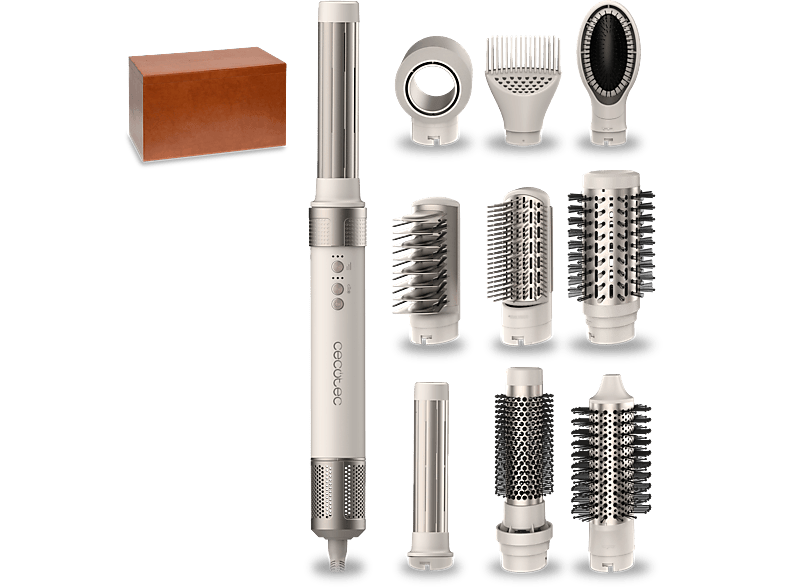 Cecotec Bamba CeramicCare 10in1 AirGlam Champagne Multifunción 10 en 1 Tecnología Coanda 3 velocidades Motor digital 1400W Gold