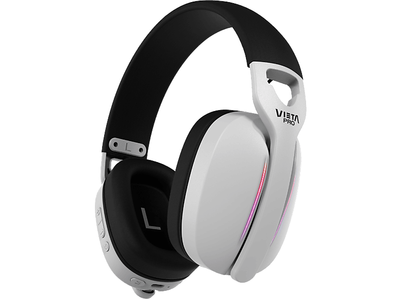 Vieta Pro Nova Circumaurales Bluetooth 40h Autonomía Super baja latencia LEDs RGB Multiplataforma Blanco