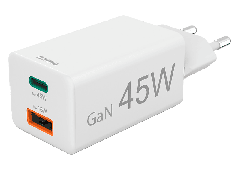 Hama 00201993 USB-C+USB-A Universal 45W 220V  Blanco
