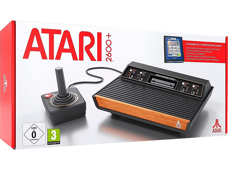 Atari 2600+ 10 juegos Negro