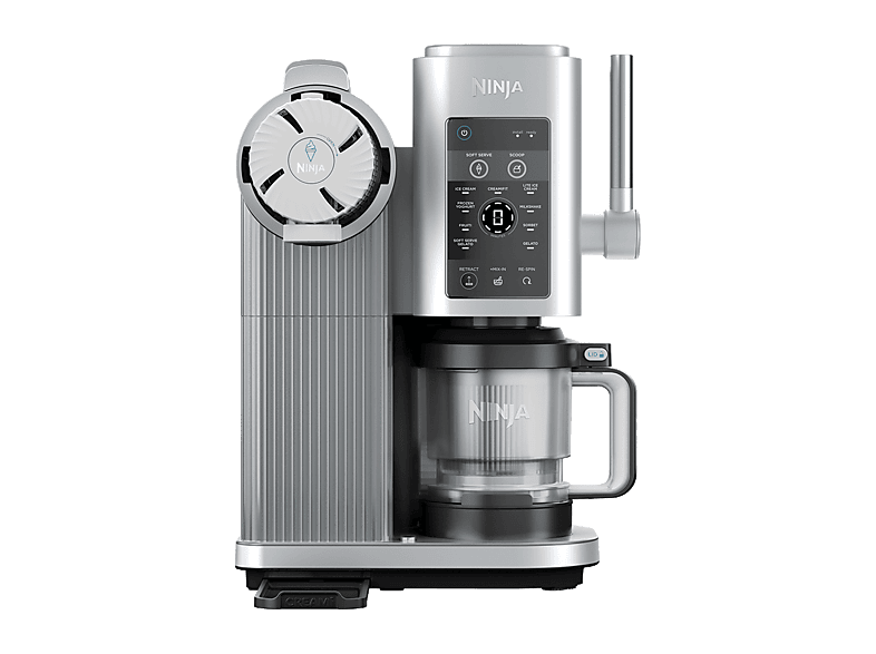 Ninja CREAMi Scoop & Swirl NC701EU 800 W 480ml 13 Programas Tecnología Soft Serve Creamify Dispensador 3 velocidades Gris platino