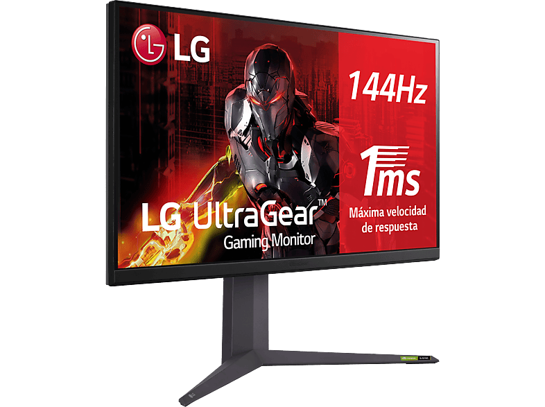 LG 32GR93U-B 31.5 UHD 4K 1 ms 144 Hz HDMI x2 DisplayPort x1 Gris violáceo Mate