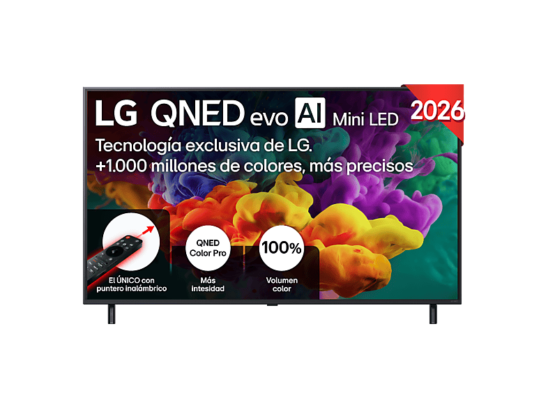 LG 55QNED85B6B UHD 4K Procesador Inteligente α8 AI Processor 4K Gen3 Smart TV DVB-T2 (H.265) Negro