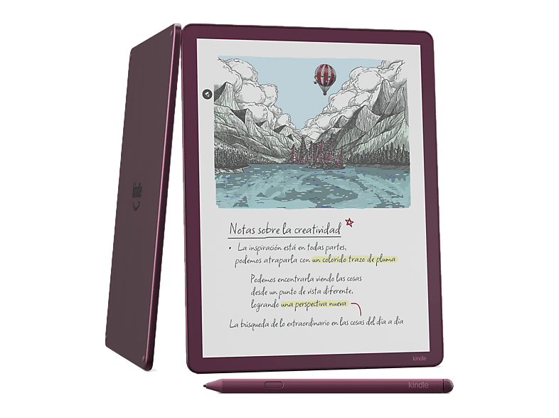 Amazon Kindle Scribe Colorsoft (2026) 11  Lápiz digital 64GB IA para tus notas Sensación de Papel Luz Frontal Granate