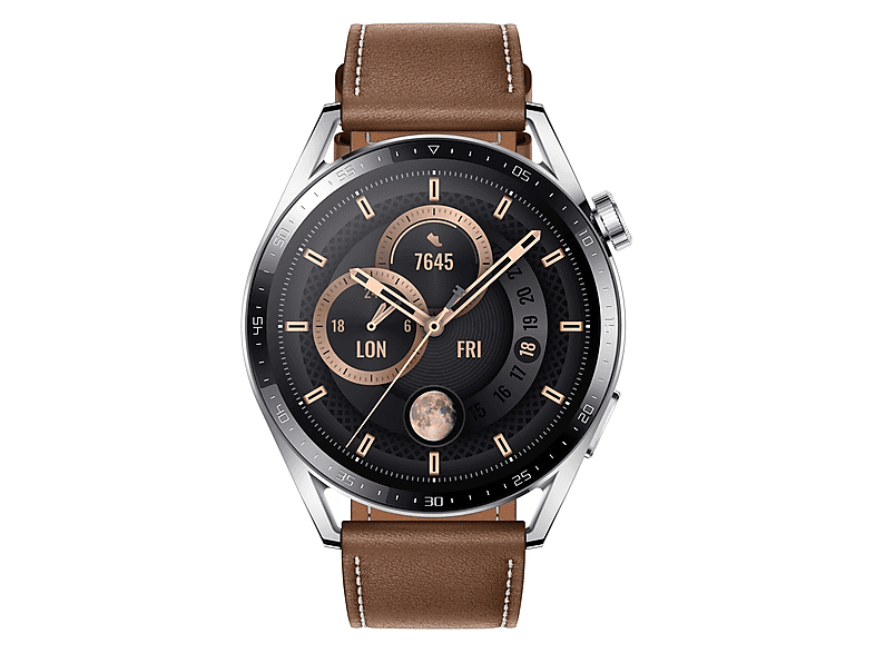 Huawei Watch GT3 46mm Classic 14 días ritmo cardiaco 24h SPo2 IA+100 deportes Acero Marrón