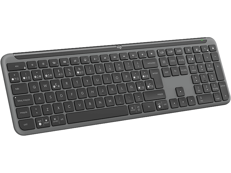 Logitech Slim Signature K950 Inalámbrico Bluetooth - USB Multidispositivo Teclas programables Accesos directos Windows/macOS Negro