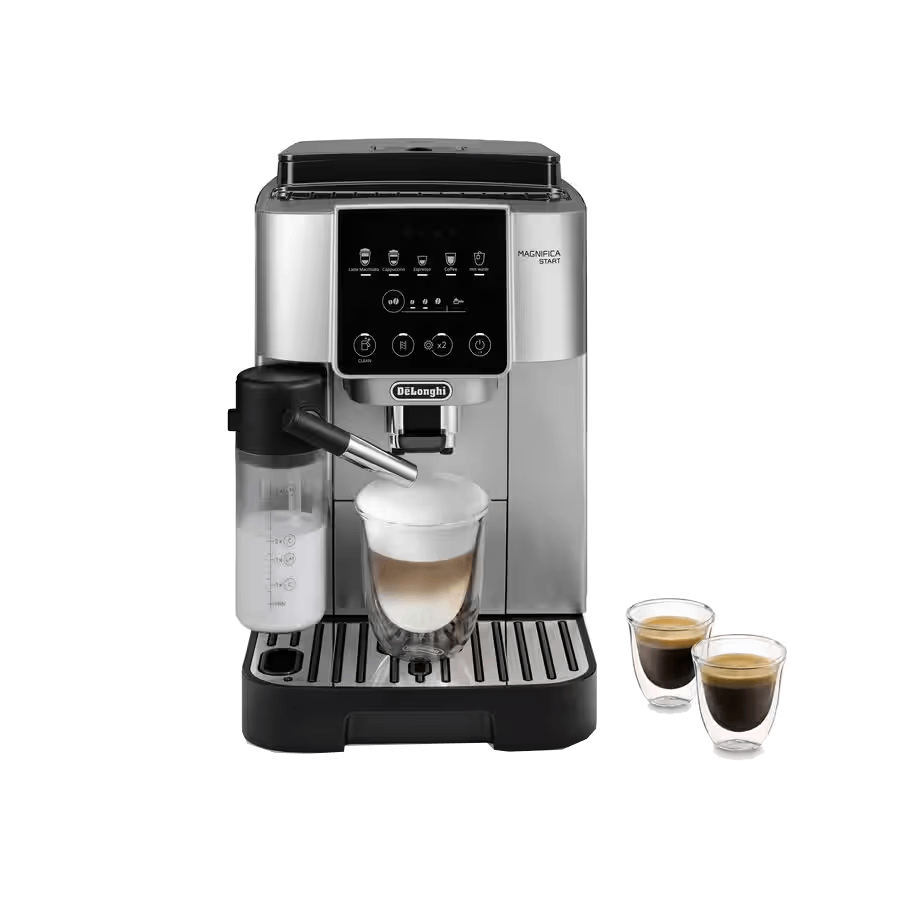 De'Longhi Magnifica Start Milk 15 bar 1450 W 2 tazas Pantalla táctil Plata