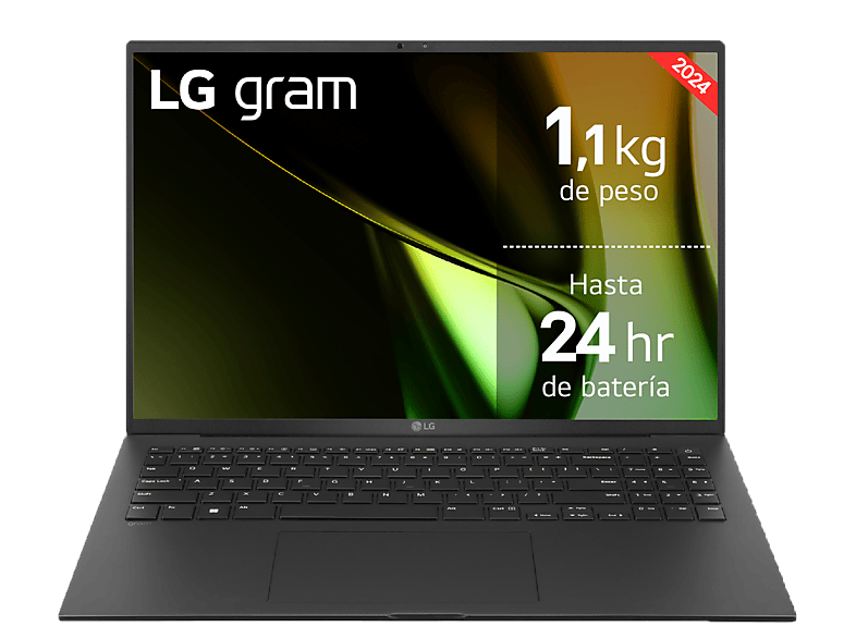 LG 16ZD90S-G.AX75B 16 WQXGA Intel® Core™ Evo™ Ultra 7-155H 16GB RAM 512GB SSD Arc™ GPU FreeDOS (Sin sistema operativo) Negro