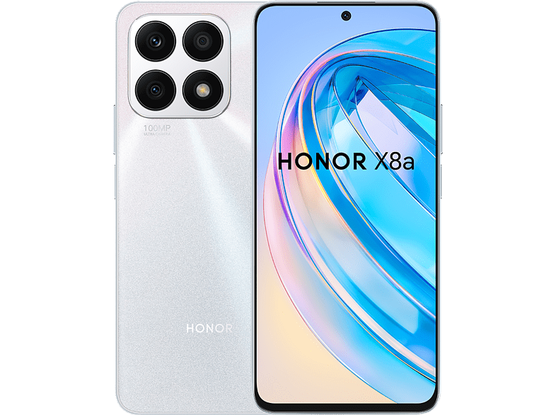 Honor X8a Titanium Silver 128 GB 6 GB RAM 6.7  HD+ Mediatek Helio G88 4500 mAh Magic UI 6.1 basado en Android 12
