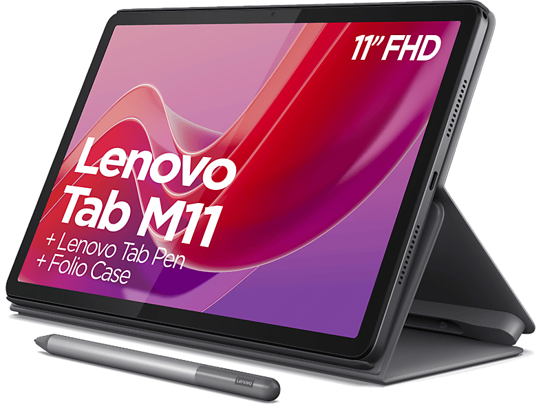 Lenovo Tab M11 Gris 128GB WiFi 11 WUXGA 8GB RAM MediaTek Helio G88 Android Incluye Lápiz y Funda