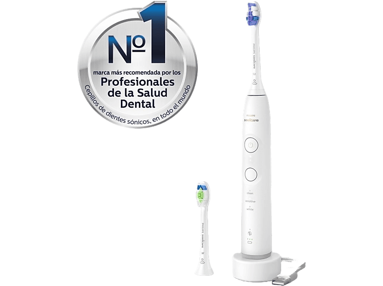 Philips Sonicare 6500 HX7410/02 Tecnología sónica Sensor de presión 3 modos 3 intensidades Blanco