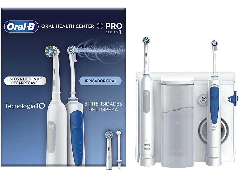 Oral-B Irrigador + Cepillo de dientes eléctrico Pro 1 5 modos Tecnologia 3D Blanco