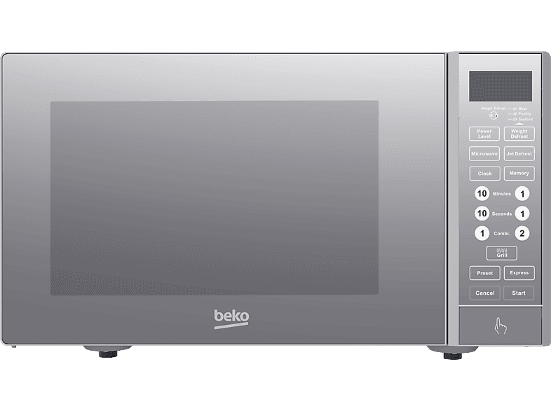 Beko MGF23330S 900 W Potencia del Microondas 100W Potencia Grill 5 Niveles de Potencia 23 l Sliver