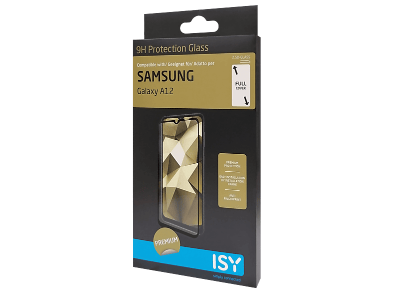 ISY IPG-5116-2.5D Para Samsung Galaxy A12 6.5 Vidrio templado Transparente
