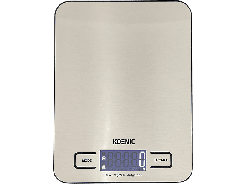 Koenic KKS 10121 M Hasta 10 kg Función tara Pantalla LCD Plata