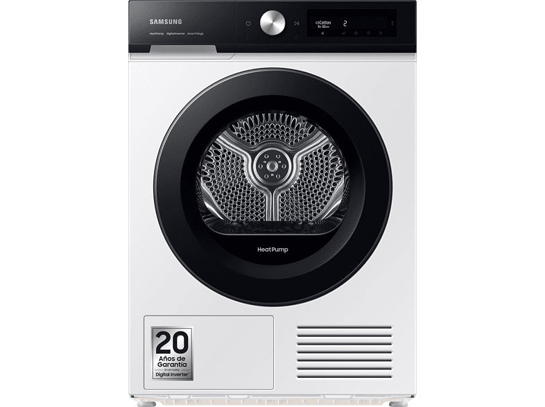 Samsung BESPOKE DV90BB5245AES3 Bomba de calor Independiente 9 kg 17 programas Blanco