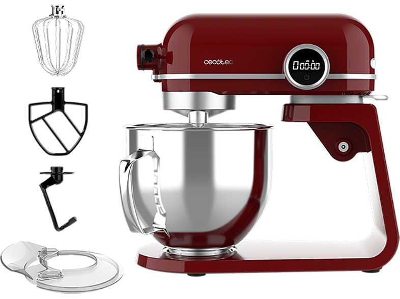 Cecotec Twist&Fusion 4500 Luxury Red 800 W 5.2 L 8 Velocidades Pantalla LED Temporizador Incluye Recetario Rojo