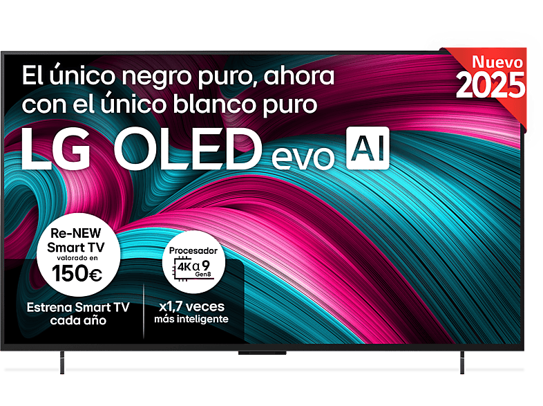 LG OLED42C55LA OLED 4K Procesador Inteligente α9 AI Processor 4K Gen8 Smart TV DVB-T2 (H.265) Negro