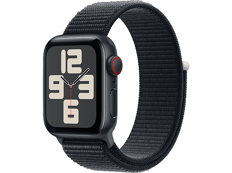 APPLE Watch SE (2023) GPS+CELL 40 mm Caja de aluminio medianoche Vidrio delantero Ion-X Correa Sport Loop medianoche