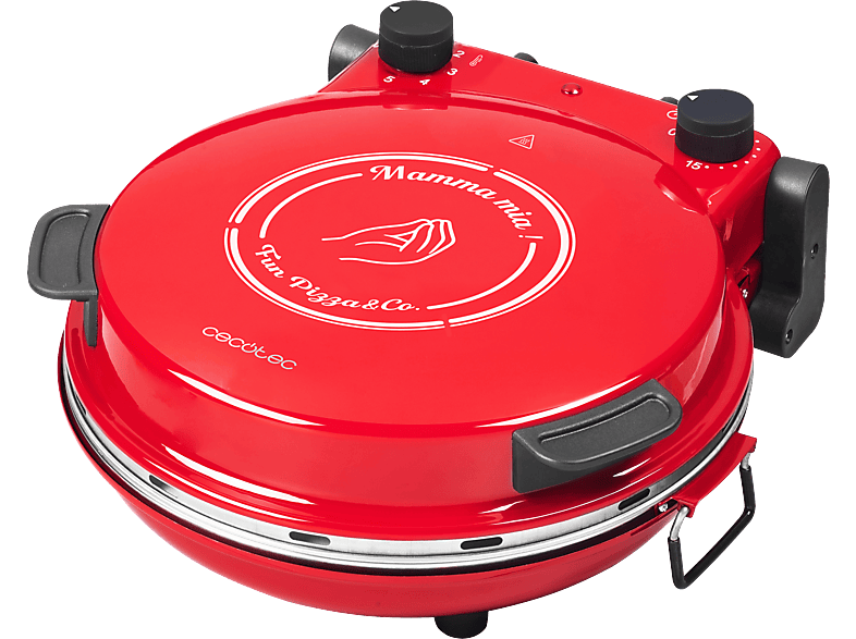 Cecotec Fun Pizza&Co Mamma Mia 1200 W Doble resistencia 420°C Piedra de cerámica 5 niveles Temporizador Red