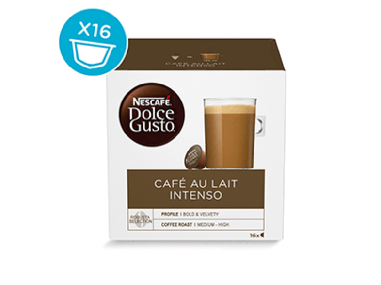 Nescafé Dolce Gusto café con leche intenso pack de 16 cápsulas para 16 tazas