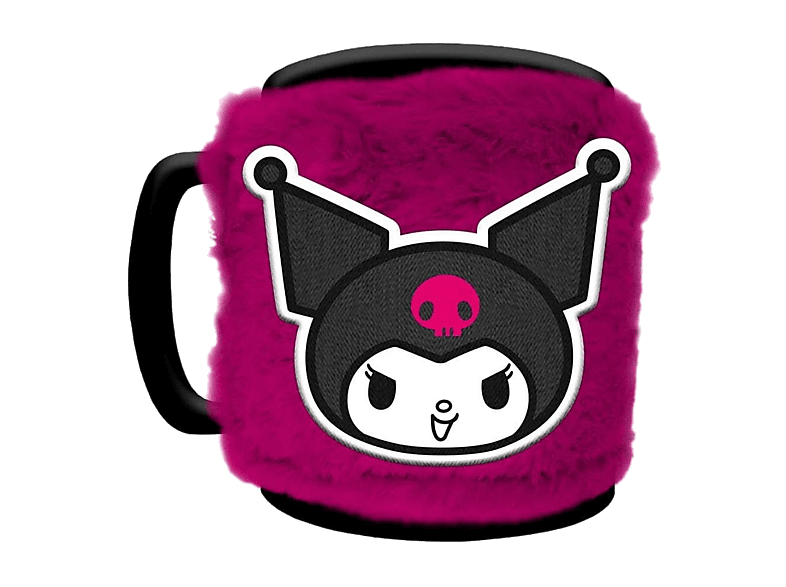 Sherwood Kuromi Peluche Cerámica 440 ml Funda de felpa esponjosa sujeta con velcro
