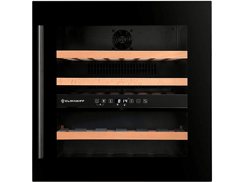 Climadiff CBI40DB1 Ventilado 36 Botellas 5-20 °C 2 Zonas de Temperatura Iluminación Interior Negro