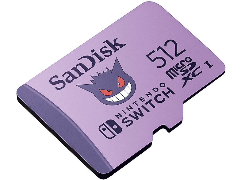 SanDisk Licencia Nintendo® Pokemon Gengar 512GB Nintendo Switch 100 MB/s U3 Morado